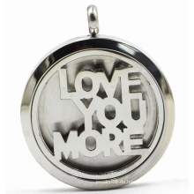 "Liebe dich mehr" 316L Edelstahl Parfüm Diffuer Locket Anhänger